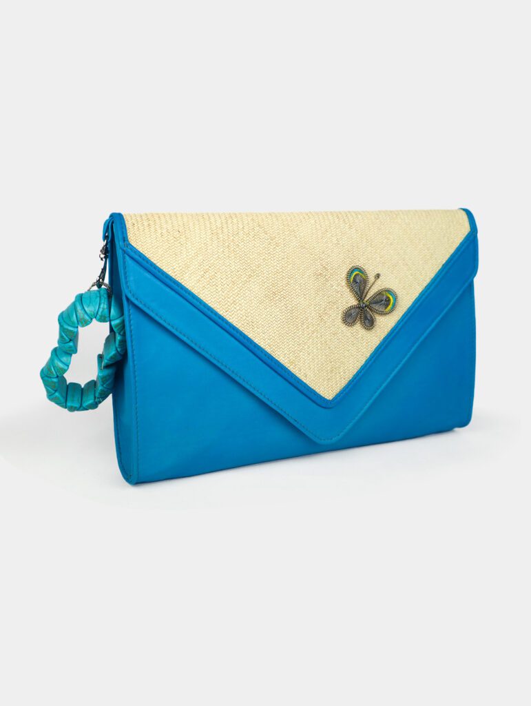 Achik turquoise bag, unique artisanal style, TOA Bags