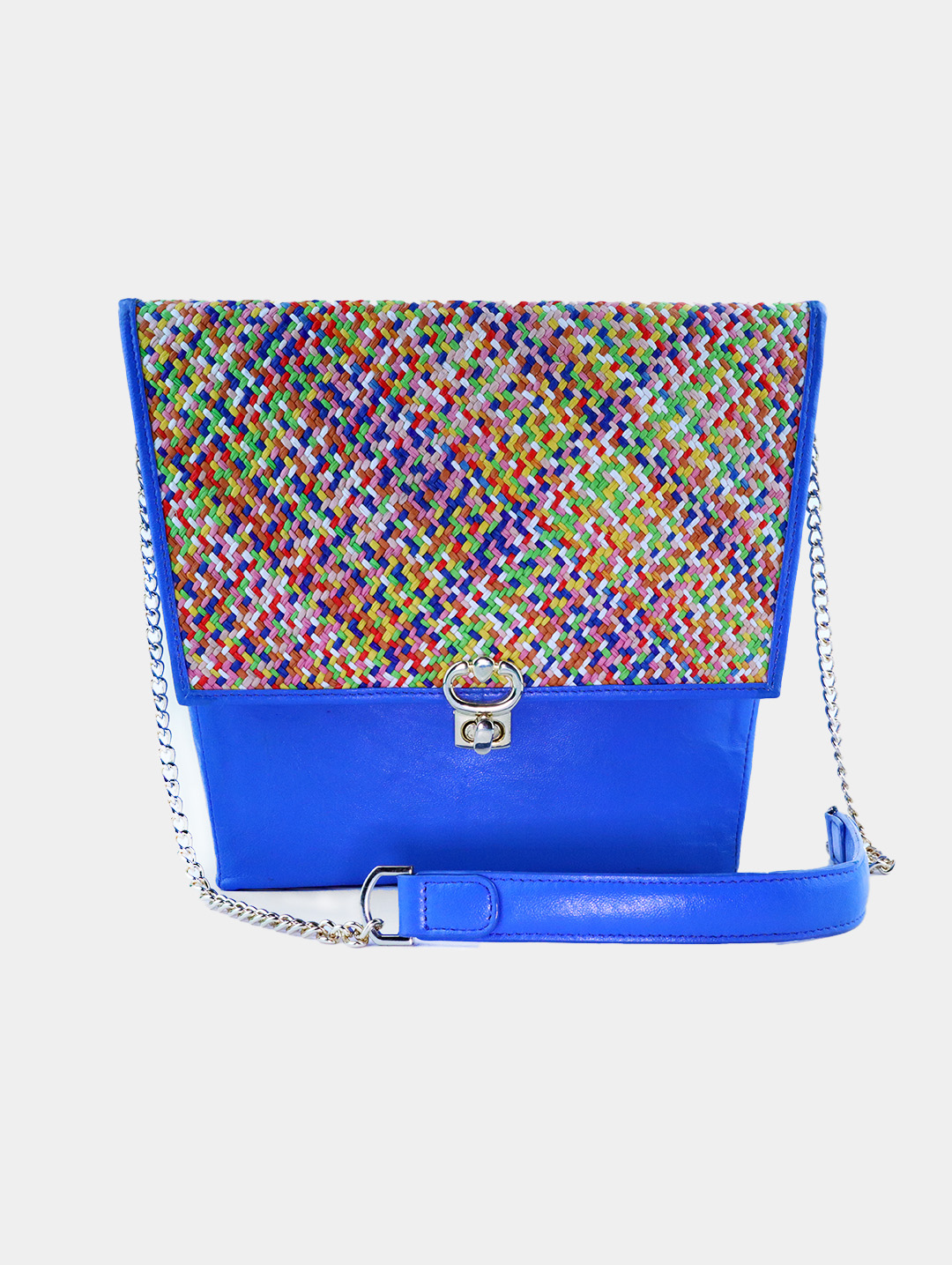 Malta blue square handbag, handmade quality from TOA Bags