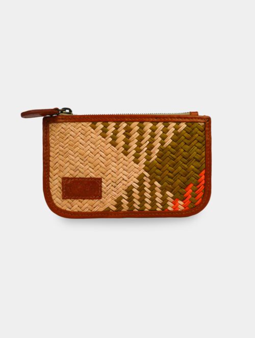 Yetzali handmade leather coin purse, front view, TOA Bags.